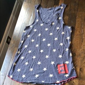 Feed me fight me- Stars racerback tank